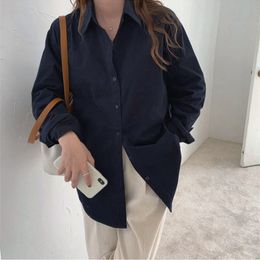 Stylish Blouse Brief Office Lady Basic Elegance Korean Loose Fashion Slimming Work Wear Women Gentle Shirts 210421