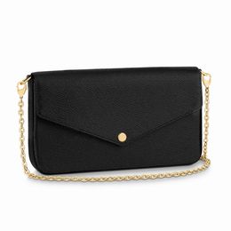 Top Quality Women Flip Purse Fashion Wallet Shoulder Cross Body Bag Chain handbag Presbyopic Purses Bags messenger Handbags real l319h