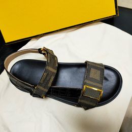 Women Sandals Summer Buckle Sliders Luxury Designer Slides Slipper Flat Sandal Platform Shoes Size 35-41 With Box XX-0255