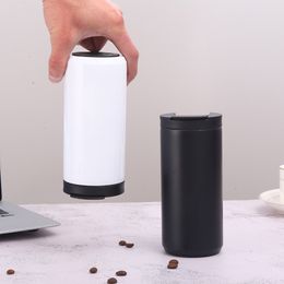 2021 Creative Gradient Colour Coffee Mug 304 Stainless Steel Vacuum Flask Cup Double-layer Water Tumbler Free Delivery