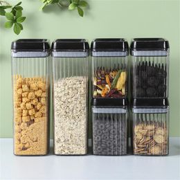 Storage Bottles & Jars 1500/3300ML Food Container Plastic Kitchen Refrigerator Noodle Box Corrugated Multigrain Tank Transparent Sealed