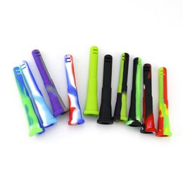 2021 Silicone Down Tube 101mm Length Coloured Food Grade Downstem Smoking Dropdown Fit Water Bong Tube Pipe