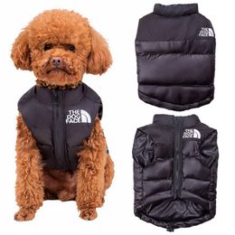 Autumn and Winter Dog Apparel The Dog Face Dogs Clothes Designer Pets Clothing Windproof Warm Pet Vest for French Bulldog Bichon Chihuahua Poodle Black XXL A287