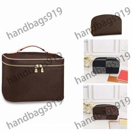 Women Cosmetic bag famous bags makeup ladies toiletry 2021 purses pattern plaid flowers Solid Colour leather PU bagsJapanese and Korean small fresh daily Canvas