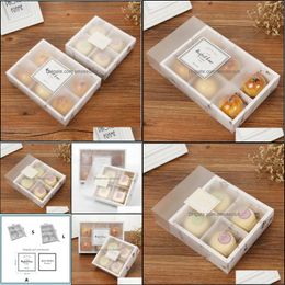 Packing Office School Business & Industrial Transparent Frosted Cake Box Dessert Arons Mooncakes Pastry Packaging Boxes Drop Delivery 2021 O