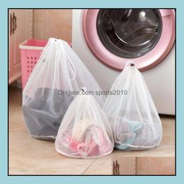 Clothing Racks Housekee Organization Home & Gardennylon Foldable Portable Washing Hine Professional Underwear Bag Laundry Mesh Wash Bags Pou