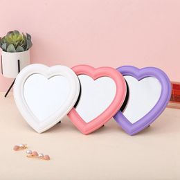 Mirrors Korean Heart-shaped Mirror Desktop Decorative Makeup Beauty Room Decor Supplies For Girl Espejos De Belleza