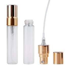 2021 5ML Empty Clear Glass Spray Bottles Refillable Atomizer Perfume Bottle Cosmetic Packaging Travel Container DHL