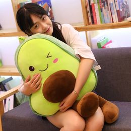 DHL 30CM Cute 3D Avocado Stuffed Plush Toy Soft Baby Doll Cartoon Fruit Pillow Sofa Cushion kids Girls Christmas birthday Gifts