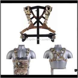 Hunting Jackets Outdoor 3 D3Crm Tactical Strap Laser Cutting Chest Rig Vest Equipment1 Pqstw Kxjgd