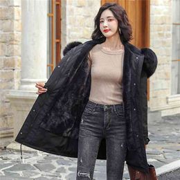 Winter Parkas winter women's coats hooded fur collar thick section warm Jackets snow coat jacket 210923