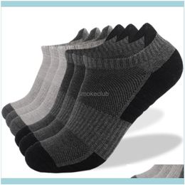 Outdoor As & Outdoors Sports Socks Fashion Men And Women Athletic Running 6 Pairs Breathable Low Cut With Cushioning Ankle Drop Delivery 202