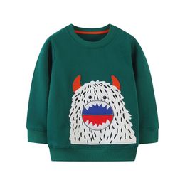 jumping Metres Cotton baby shirts for kids boys Animals Sweat children winter autumn clothes blouse girls 210529