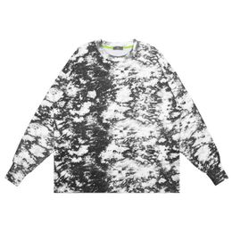 Chaopai xoso2021 early autumn goodboy new tie dyed cloud splash long sleeve T-shirt thin sweater