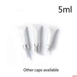 Empty 5ml White Cosmetic Bottle 5g Eye Cream Container Skin Care Lotion Plastic Soft Tube Refillable Package Free Shippinggood qtys