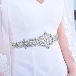 Rhinestone Bride Belt Wedding Bridesmaid Bridal Dress Accessories Prom Dresses Evening Dresses Belts Woman Sash