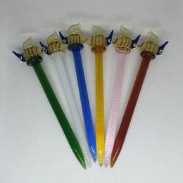 DHL Quartz Banger 5.3inch Length Glass Dabber Tool Dab Smoking Dry Herb Tobacco Wax Nails Rigs Coloured Thick Stick Pipe