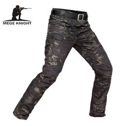 MEGE Brand Tactical Camouflage Military Casual Combat Cargo Pants Water Repellent Ripstop Men's 5XL Trousers Spring Autumn H1223