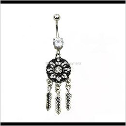 & Bell Drop Delivery 2021 D0646 ( 1 Colour ) Dream Catcher Ring 20Pcs Stainless Steel Belly Button Rings Body Navel Piercing Jewellery R5Uey