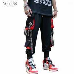 Sodawater de los hombres de negro, pantalones de carga 2021 moda cool hip  hop corredores varones sueltos casual pantalones de algodón de los hombres  japoneses de streetwear comprar ~ Ropa Para Hombre /