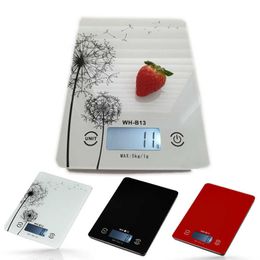 Digital Kitchen Scale Accurate Touch LCD Backlight Food Electronic Weight Balance for Baking Cooking Tare 210615