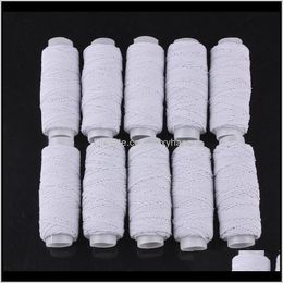 Yarn White Set Industrial Sewing Hine Thread Elastic For Bracelets Beading Diy Accessories 10Rollset P2Rmp Mad1Y