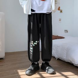 Needles Sweatpants Men Women Jogger Side Webbing Striped Trousers Butterfly Embroidery Fashion Pants 2021 Men's