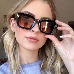 Sunglasses Fashion Women Square Men Vintage Oversized Sun Glasses Female Big Frame Uv400 Shades Black Oculos