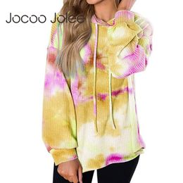 Fashion Tie-dye Hoodies Autumn Batwing Sleeve Loose Sweatshirts Casual Pullovers Oversized Outwear Tops 210428