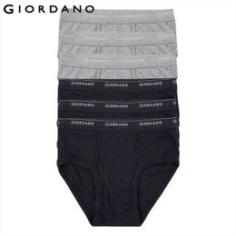 Giordano Men Underwear Mens Briefs 6pcs Solid Underwear Men Ropa Interior Hombre Briefs Men Cotton Cueca Masculina Calzoncillos H1214