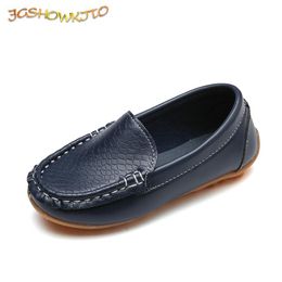 Athletic & Outdoor JGSHOWKITO Kids Shoes Candy Colours Unisex Boys Girls Soft Loafers Slip-on PU Leather For Children Size 21-38 Moccasin