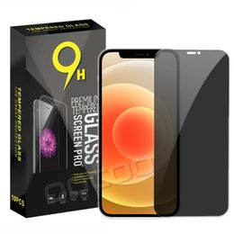 Privacy Anti-Spy Anti-glare Screen Protector Tempered Glass For iPhone 14 14Pro 13 12 Mini 12Pro 11 Pro XR IX XS Max 8 7 6S Plus With Paper Package