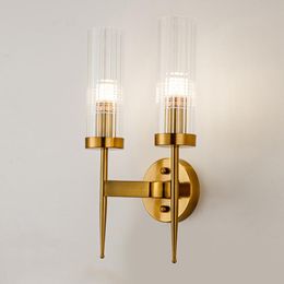 Wall Lamp Nordic Led Glass Lamps Bedroom Modern Living Room Simple Sconce Industrial Decor Home Light Fixture