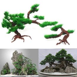 Decorations AsyPets Simulation Pine For Aquarium Rockery Bonsai Landscaping Decoration Accessories