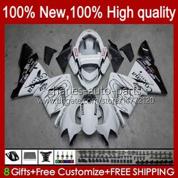 Body Kit OEM For KAWASAKI NINJA ZX1000C ZX 10 R 1000 CC ZX1000 04-05 Bodywork 9No.5 ZX 10R 1000CC ZX10R 04 05 ZX-10R ZX1000CC 2004 2005 Motorcycle Fairing factory white