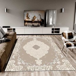 Traditional Patterned Rubber Carpet Cover Turkish Fabric Rug Protection Cover Room Decorative Bedroom Tapete Cubrir Sponged 210831