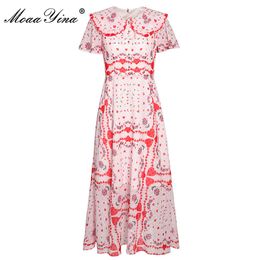 Fashion Designer dress Summer Women's Dress Short Sleeve Love Print Sweet Elegant Dresses 210524