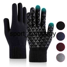 Upgraded Unisex Touchscreen Winter Thermal Warm Glove Bicycle Bike Ski Outdoor Camping Wool Knit Gloves Sports Full Finger