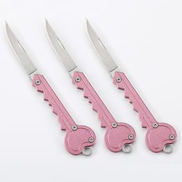 7 Colors Key Shape Mini Folding Knife Pocket Fruit Knife Outdoor Saber Multifunctional Keychain Knife Swiss Self-defense Knives EDC Tool Gear 1000pcs Cusotmize Logo