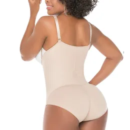 Women's Shapers Shapewear For Women Tummy Control Fajas Colombianas Body Shaper Zipper Open Bust Slimming Shaping Bodysuit