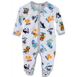 Fleece Baby Pagliaccetti con piedi Neonati maschi vestiti bebe Tute Tute Sleepwear roupas de bebe pijama Abiti 210413