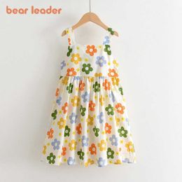 Bear Leader Princess Party Summer Dress For Girls Casual Kids Clothes Bowtie Backless Costumes Children Holiday Beach Vestidos 210708