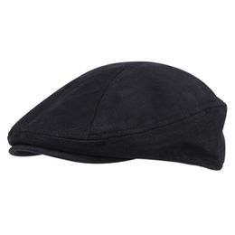Sombrero Negro Damas Hatteras Diariero Gatsby Baker Boy Cap 8 Panel de invierno de mujer 