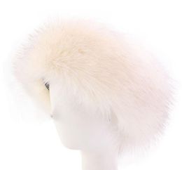 Womens Faux Fur Winter Headband Women Luxurious Fashion Head Wrap Plush Earmuffs Cover Hair Accessories