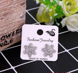 2021 4x4cm White Colour Paper Different Design Colourful Earrings/Ear Stud Card Jewellery Display Hang Tag Label Printing