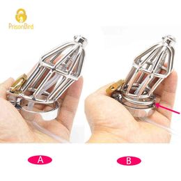 NXYCockrings CHASTE BIRD Male Metal Stainless Steel Chastity Device Cock Cage Penis Belt With Ring Adult Sex Toys BDSM A311 1124