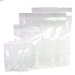 Various Sizes 100pcs Recyclable HDPE Transparent Mylar Stand Up Package Bag Pouches Clear Plastic Storage With Zip Lockgoods