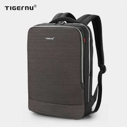 Tigernu Business Backpack 15.6 inch Laptop Men Backpack Waterproof with USB Charging Headphone Male Bag Bagpack Mochila 210929
