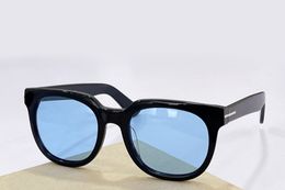 Vintage Sunglasses 211 Black Blue Lens for Women Men Classic Sun Glasses Eye Wear with Box