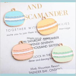 food earrings Australia - Findings Components Drop Delivery 2021 Food Hamburger Enamel Gold Plated Color Charms Pendants For Handmade Diy Earrings Necklace Key Chain B